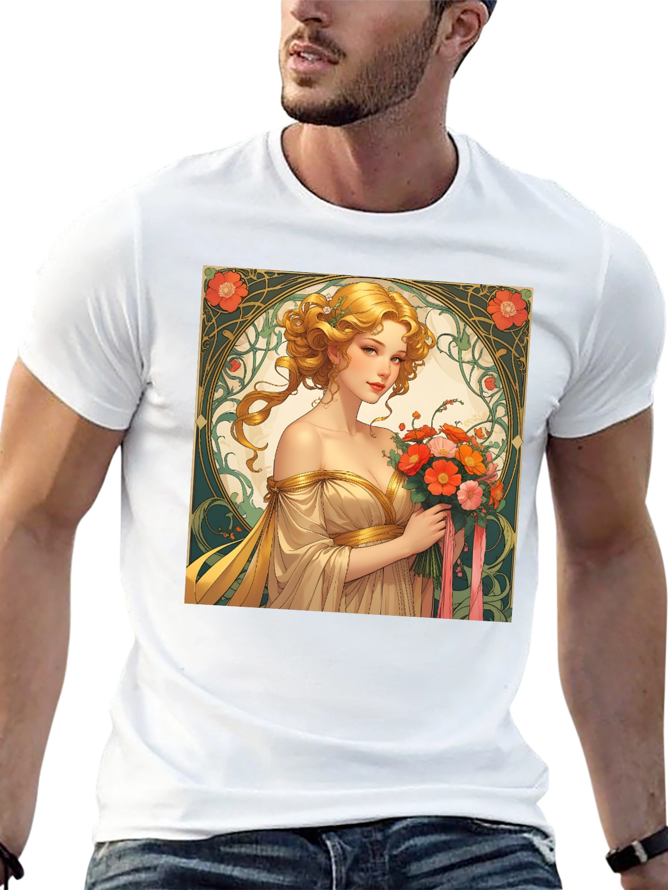 Art Nouveau Womans Portrait T-Shirt