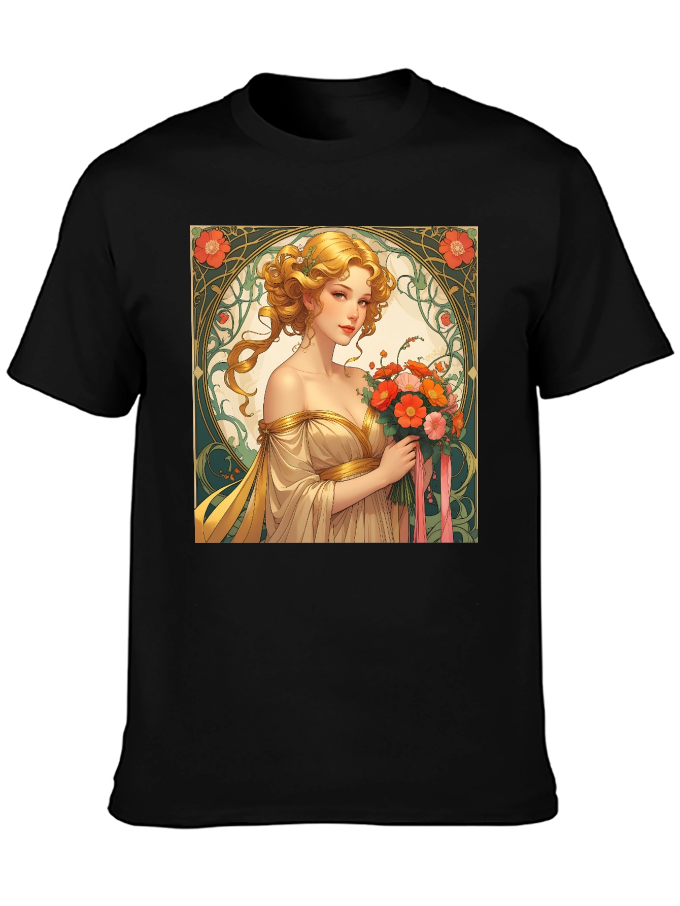 Art Nouveau Womans Portrait T-Shirt