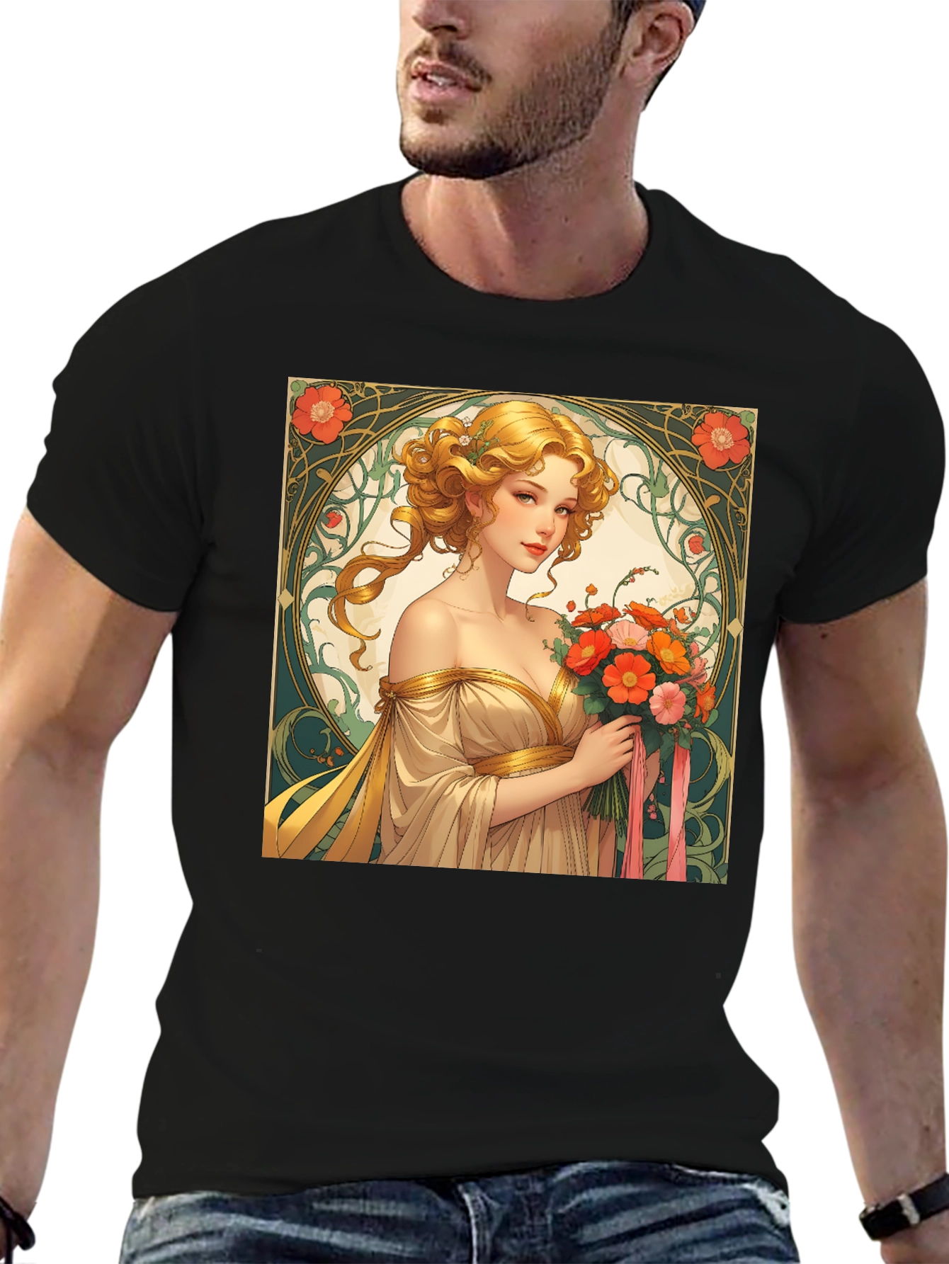 Art Nouveau Womans Portrait T-Shirt