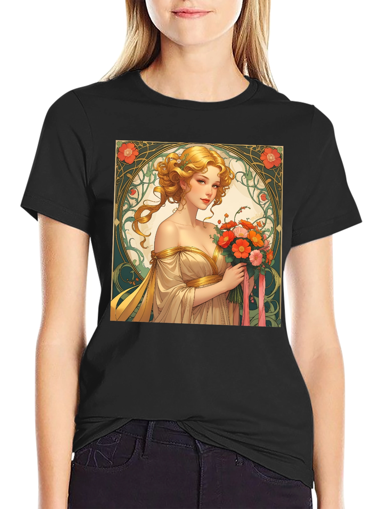 Art Nouveau Womans Portrait T-Shirt
