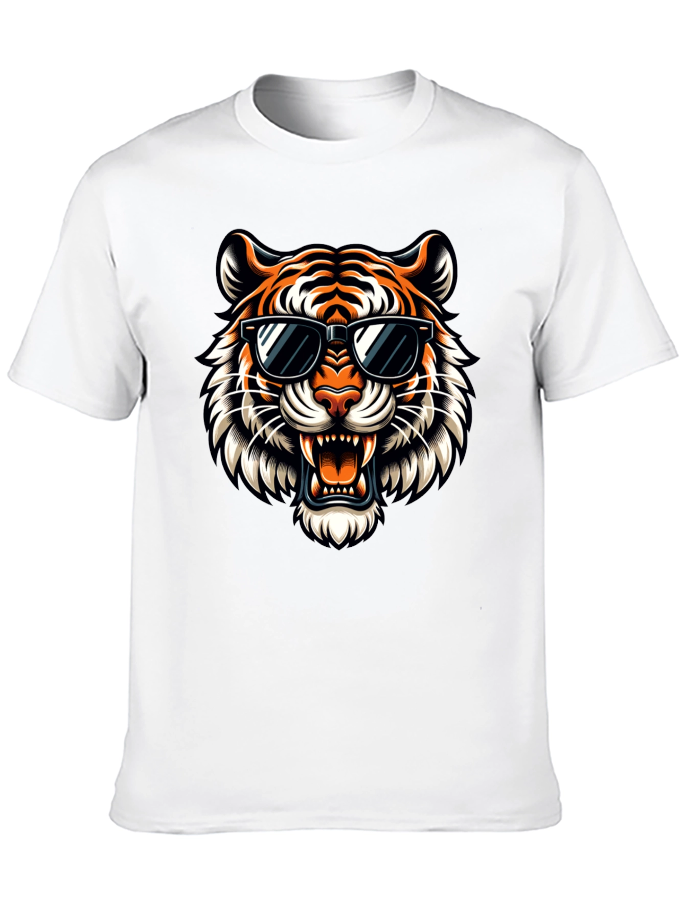 Cool Tiger Graphic Tee - Stylish Black T-Shirt