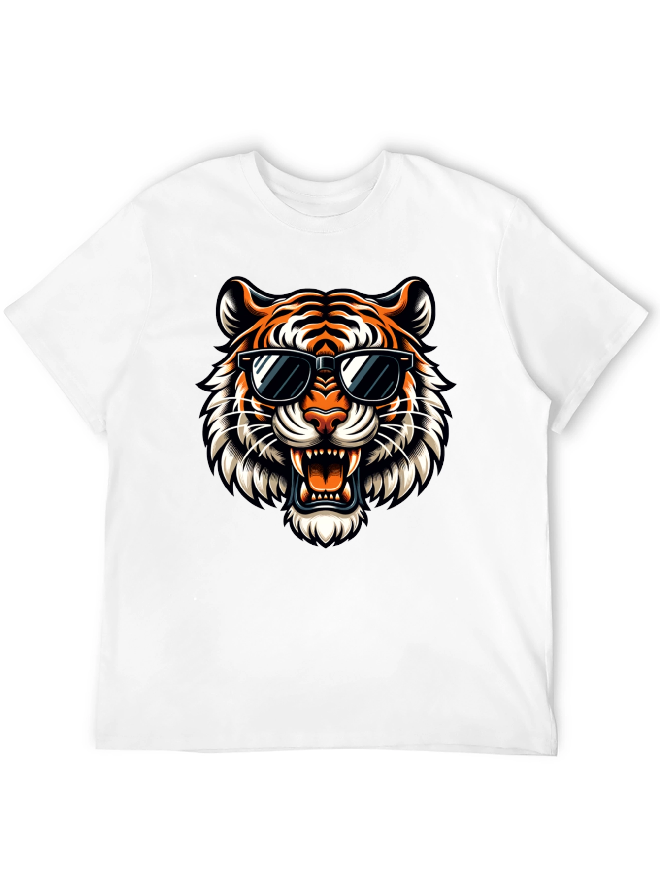 Cool Tiger Graphic Tee - Stylish Black T-Shirt