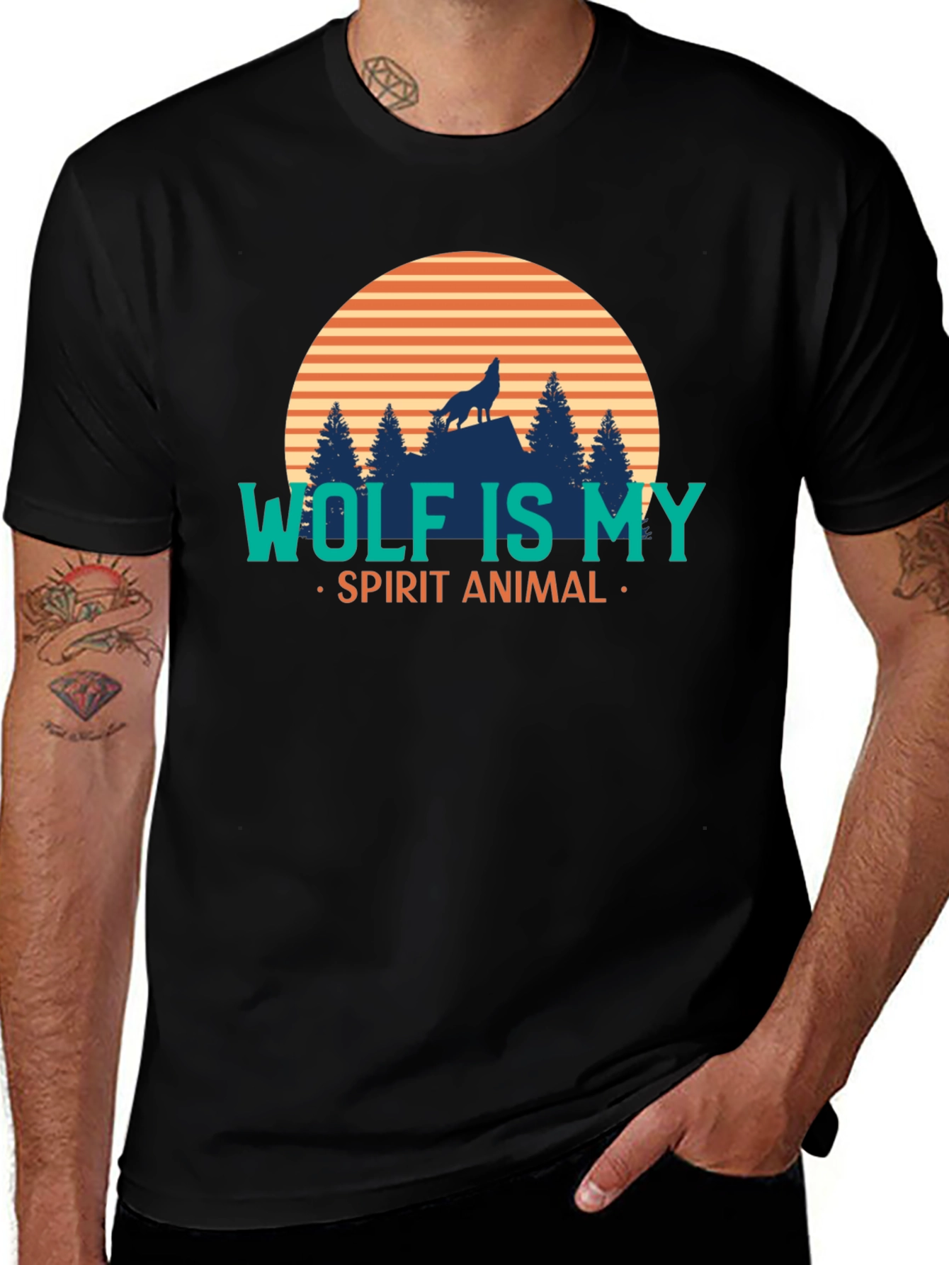 Wolf Spirit Animal Graphic Tee - Stylish Nature T-Shirt
