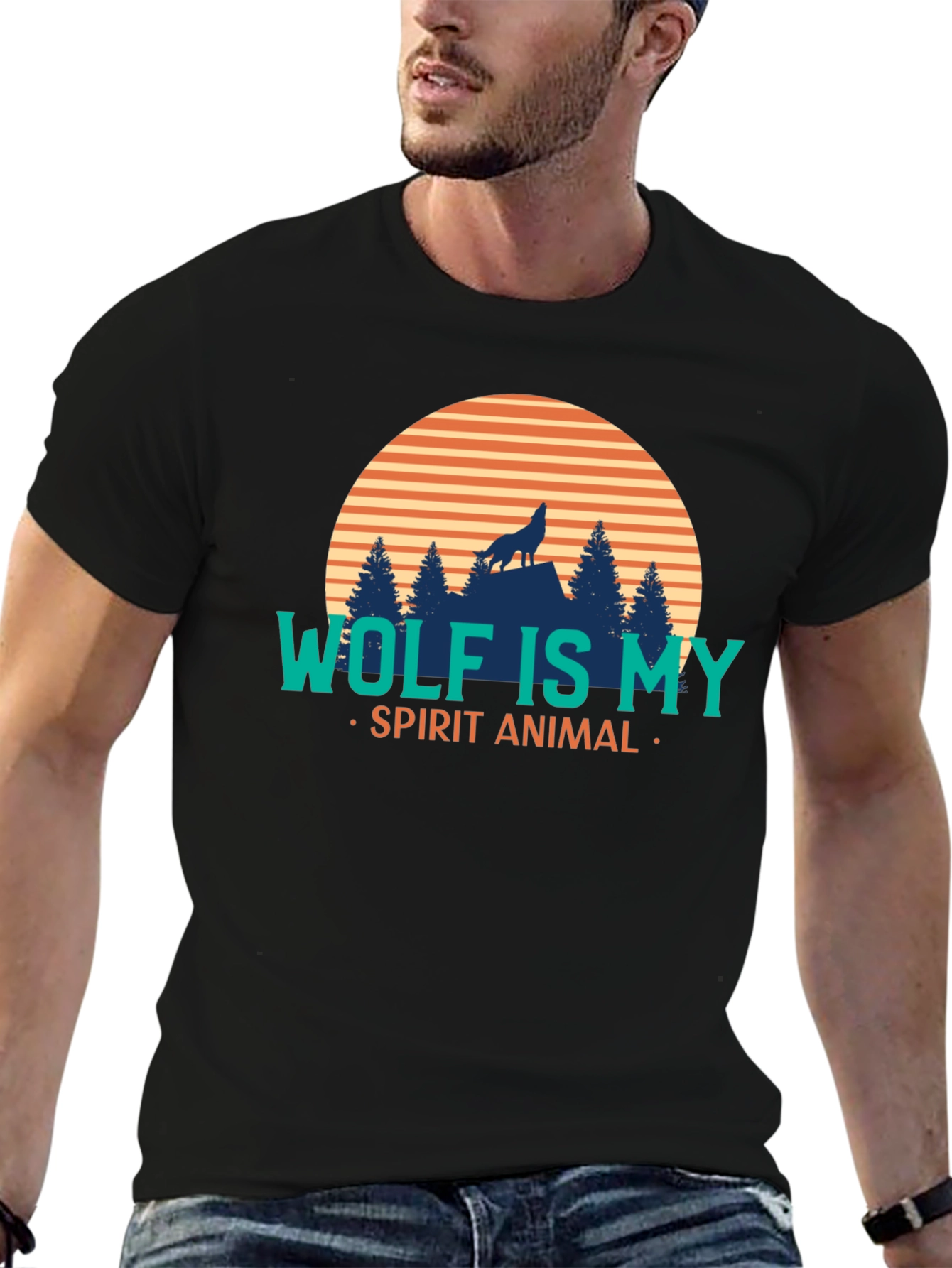 Wolf Spirit Animal Graphic Tee - Stylish Nature T-Shirt