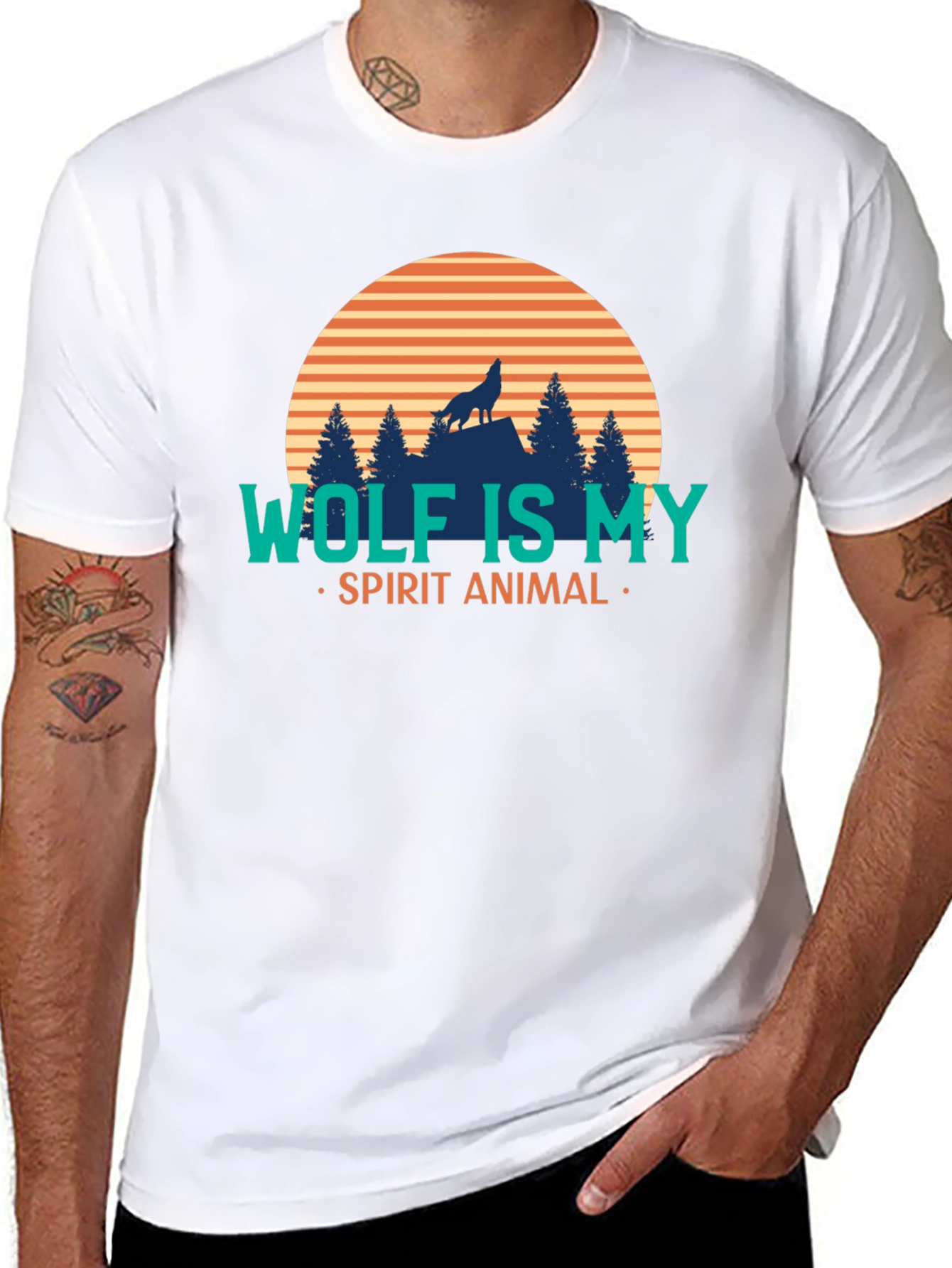 Wolf Spirit Animal Graphic Tee - Stylish Nature T-Shirt