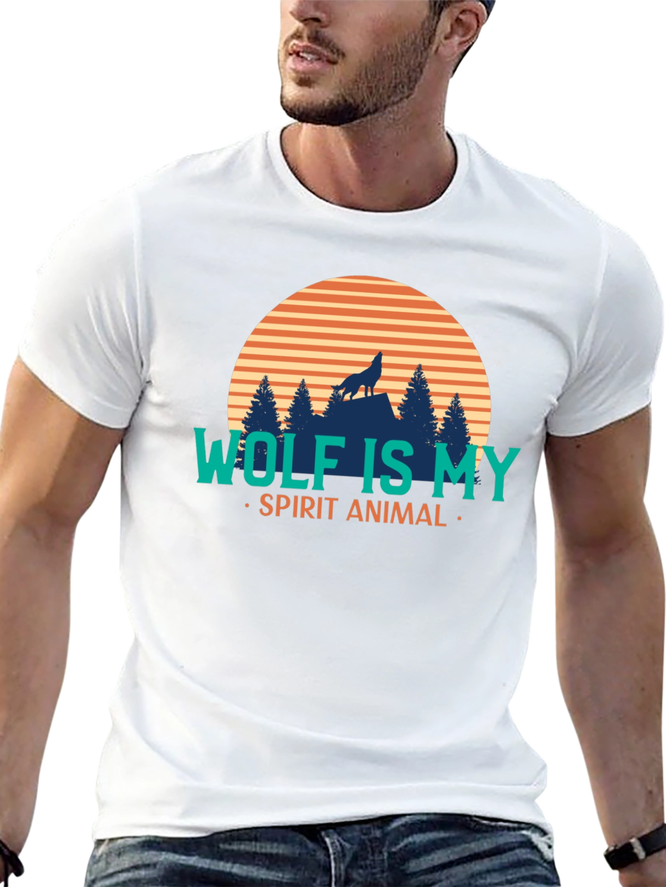 Wolf Spirit Animal Graphic Tee - Stylish Nature T-Shirt