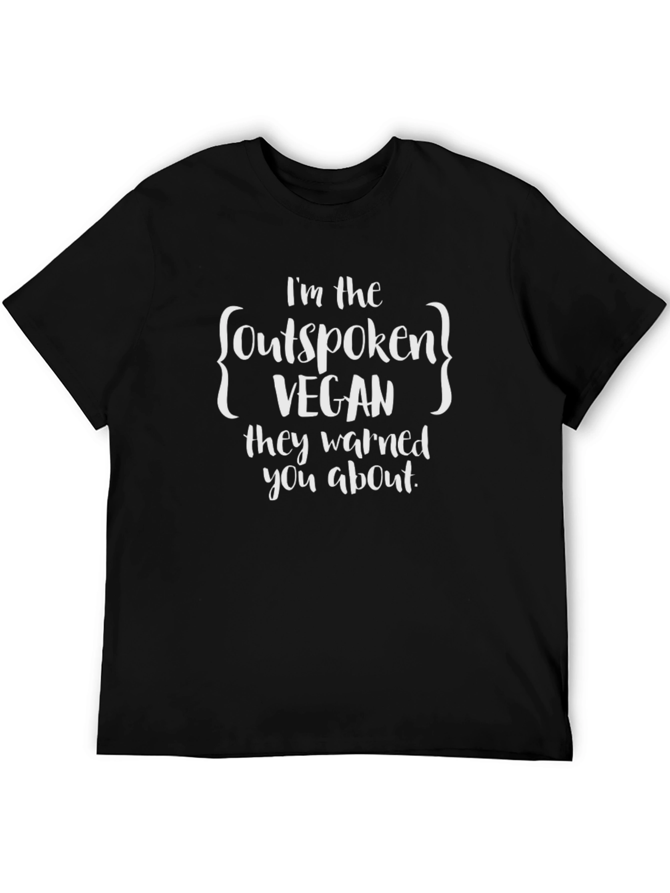 Outspoken Vegan Graphic Tee - Black Cotton T-Shirt