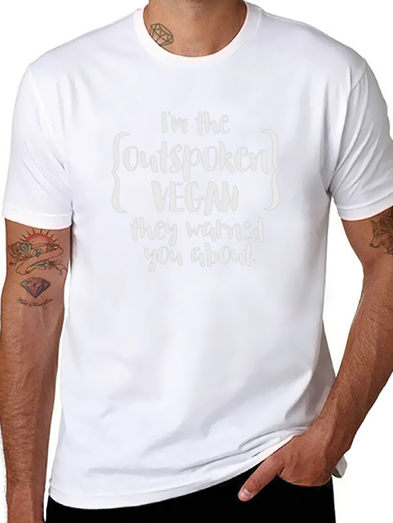 Outspoken Vegan Graphic Tee - Black Cotton T-Shirt