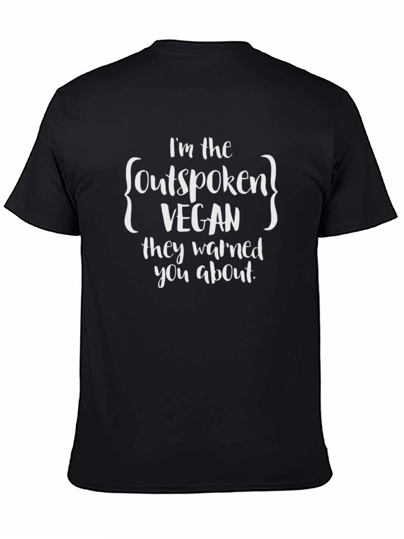 Outspoken Vegan Graphic Tee - Black Cotton T-Shirt