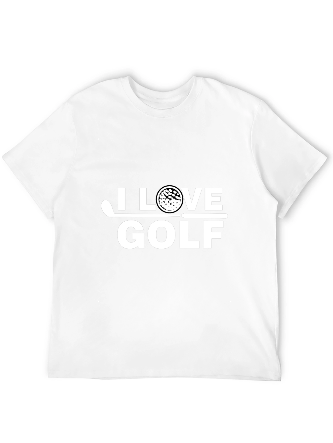 I Love Golf Graphic Tee - Black Cotton T-Shirt