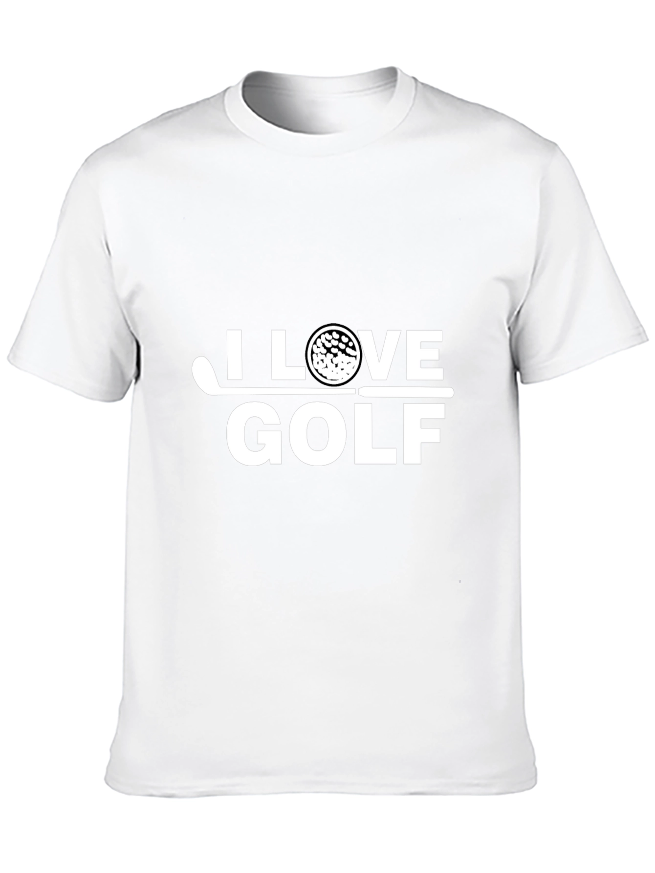 I Love Golf Graphic Tee - Black Cotton T-Shirt
