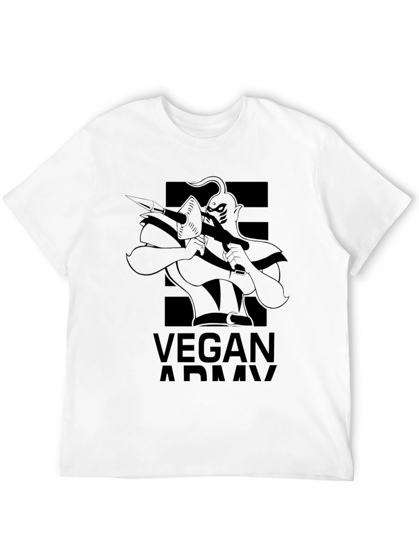 Vegan Army T-Shirt - Black Graphic Tee