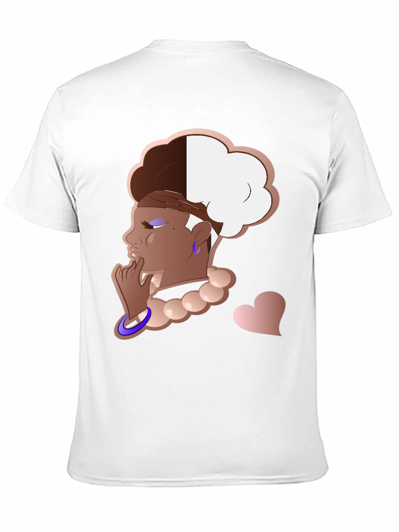 Stylish Graphic Tee - Afro Puff Design