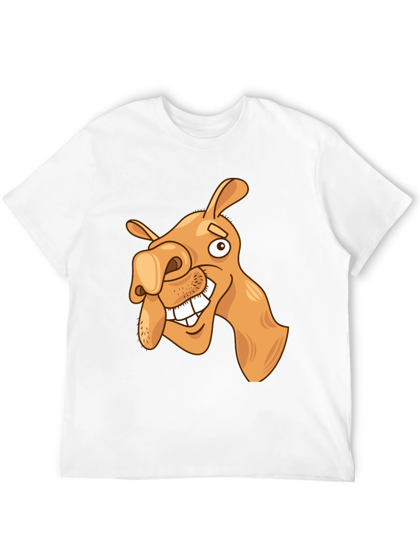 Funny Camel Cartoon Graphic Black T-Shirt