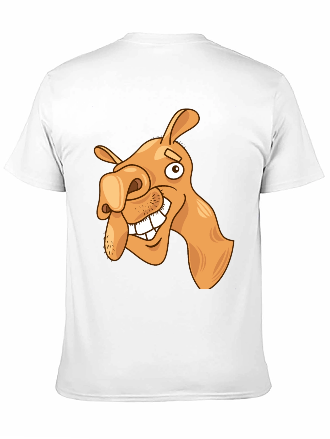 Funny Camel Cartoon Graphic Black T-Shirt