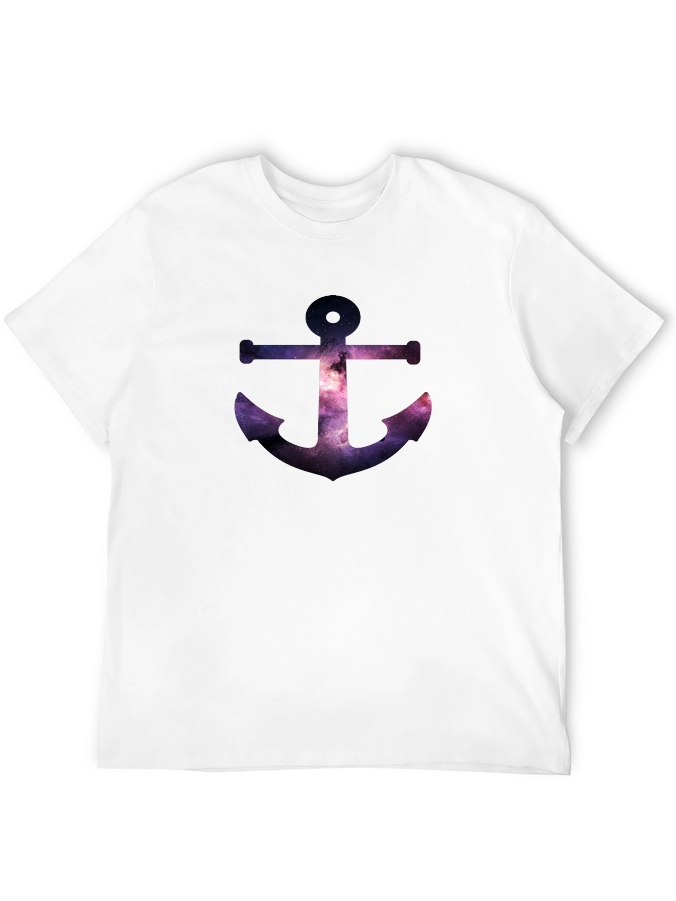 Galaxy Anchor Black T-Shirt - Modern Graphic Tee