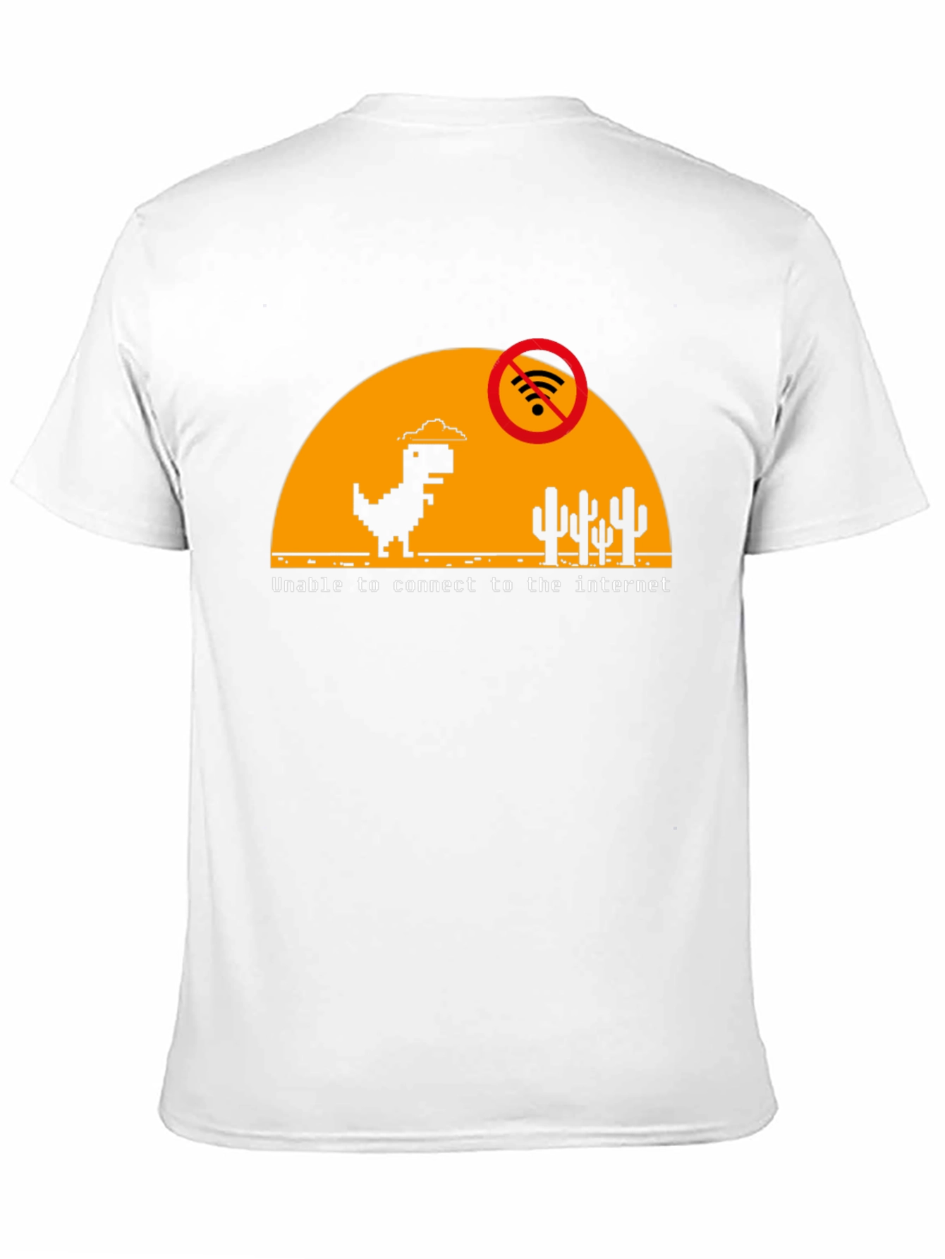 No Internet Dinosaur Graphic T-Shirt