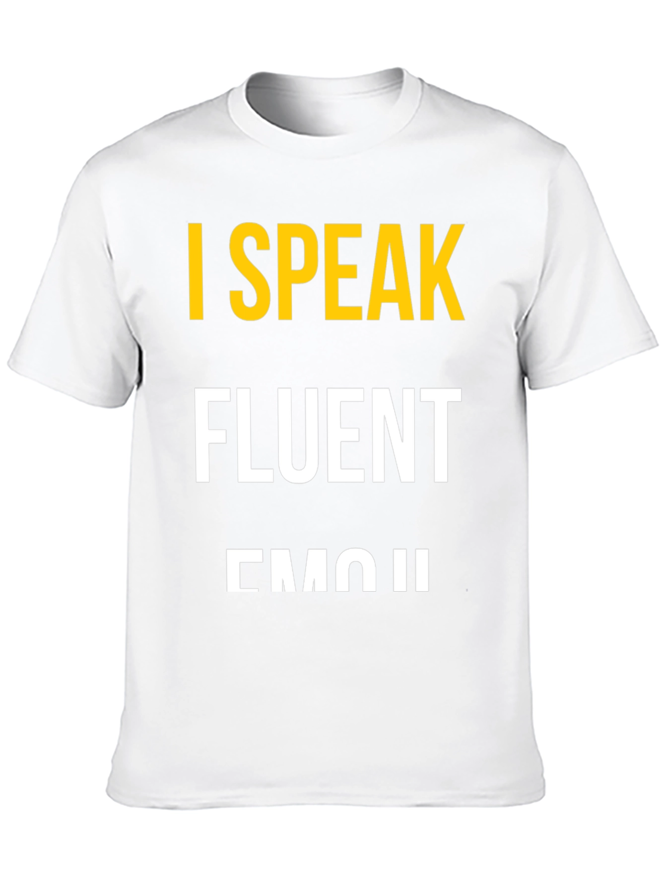 I Speak Fluent Emoji Black Graphic T-Shirt