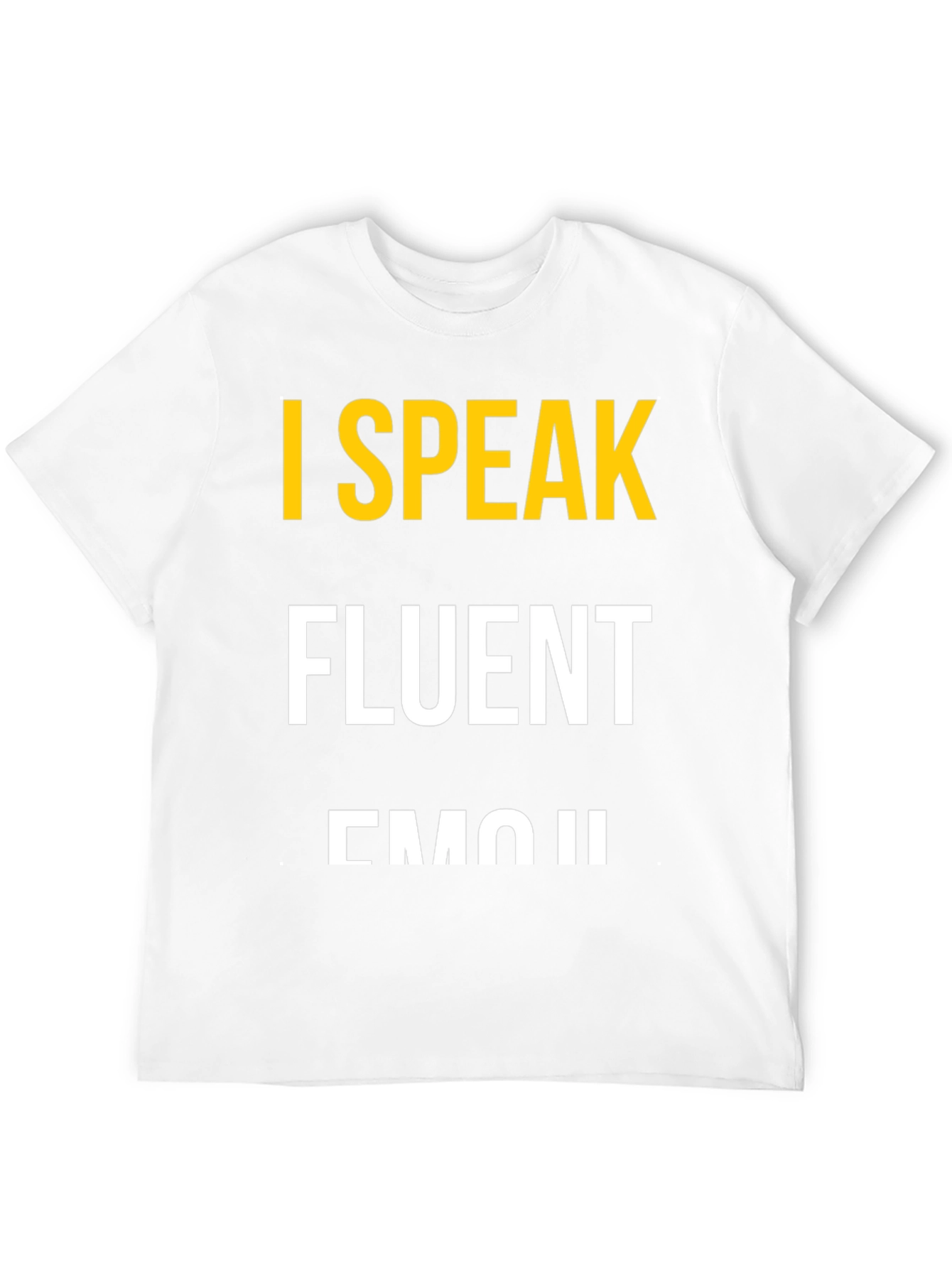 I Speak Fluent Emoji Black Graphic T-Shirt