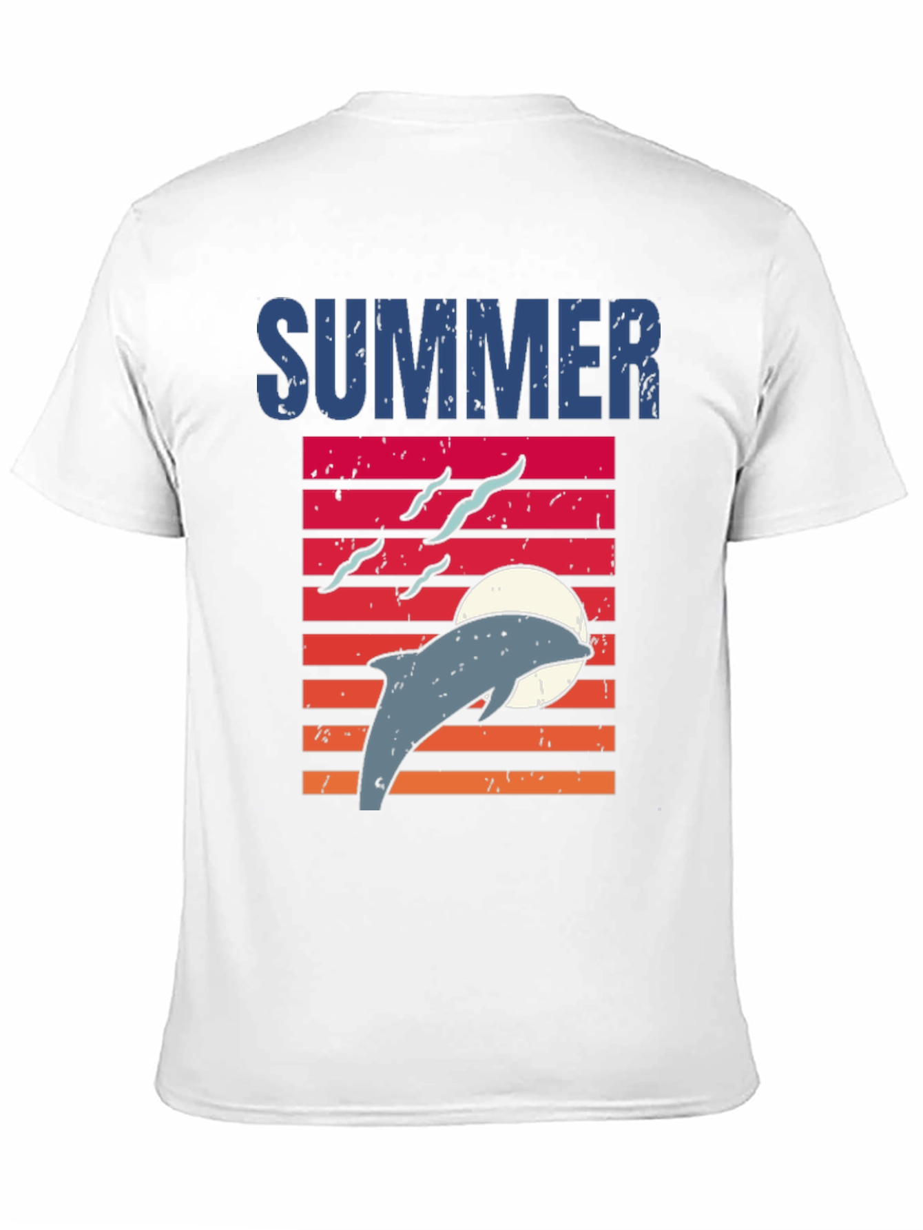 Summer Dolphin Sunset Graphic T-Shirt