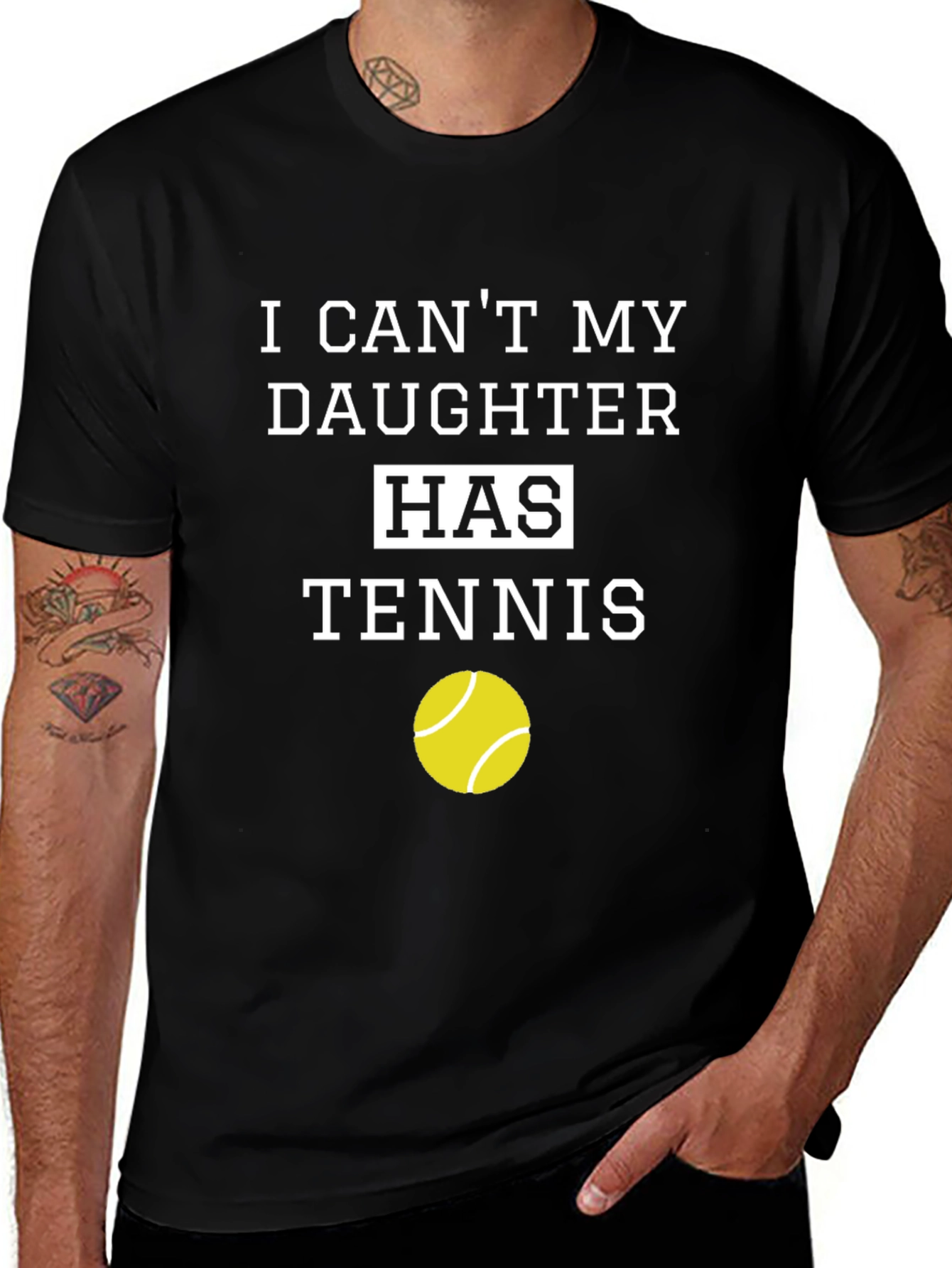 Dads Tennis Tee: I Cant My Daughter Has Tennis