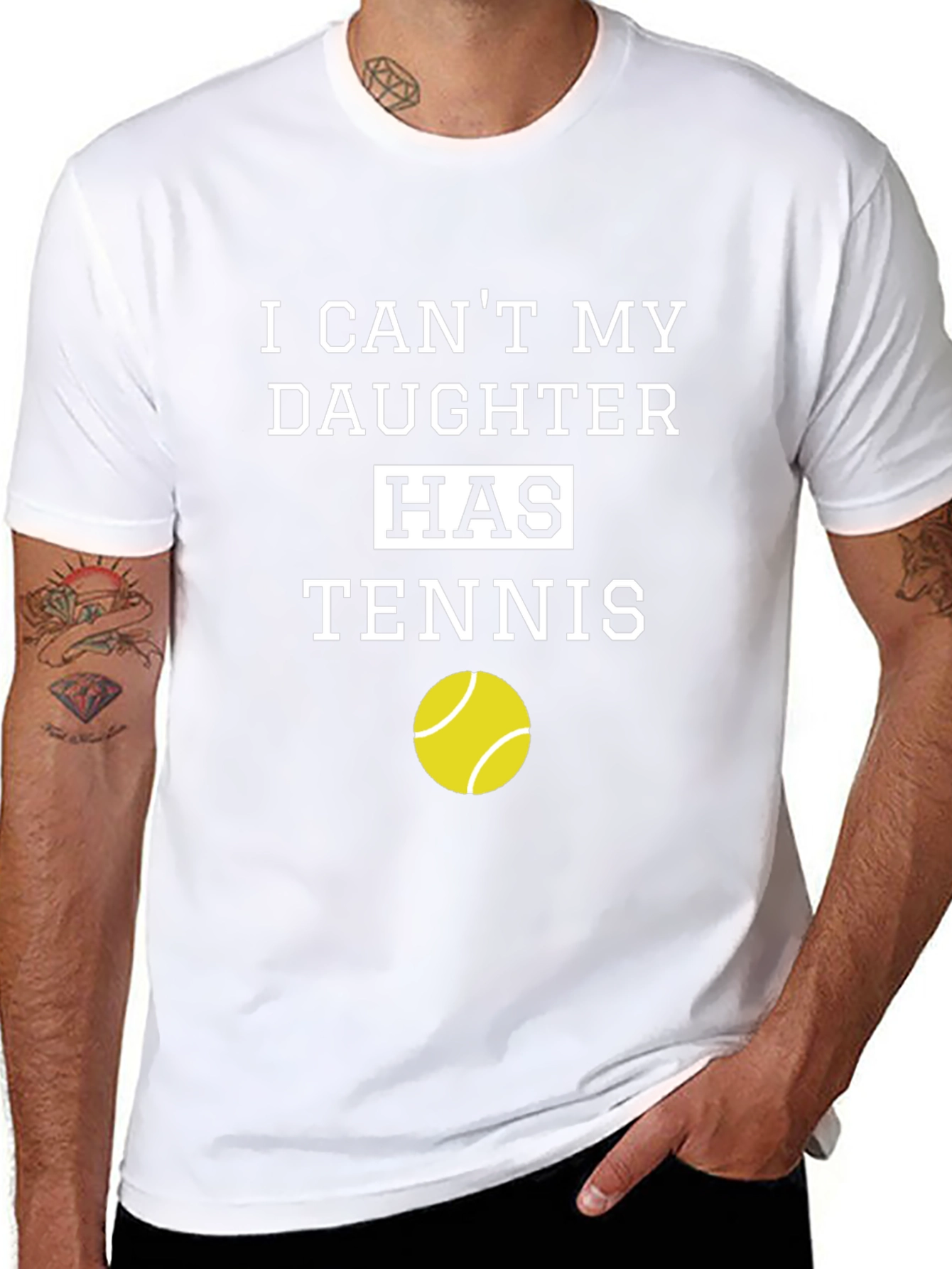 Dads Tennis Tee: I Cant My Daughter Has Tennis