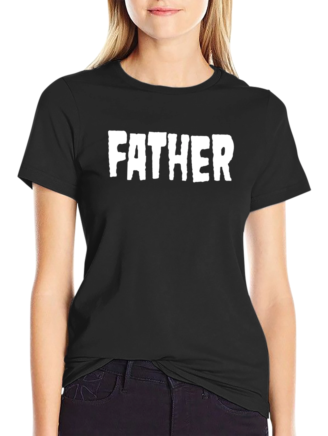 Father Graphic T-Shirt - Black Cotton Tee