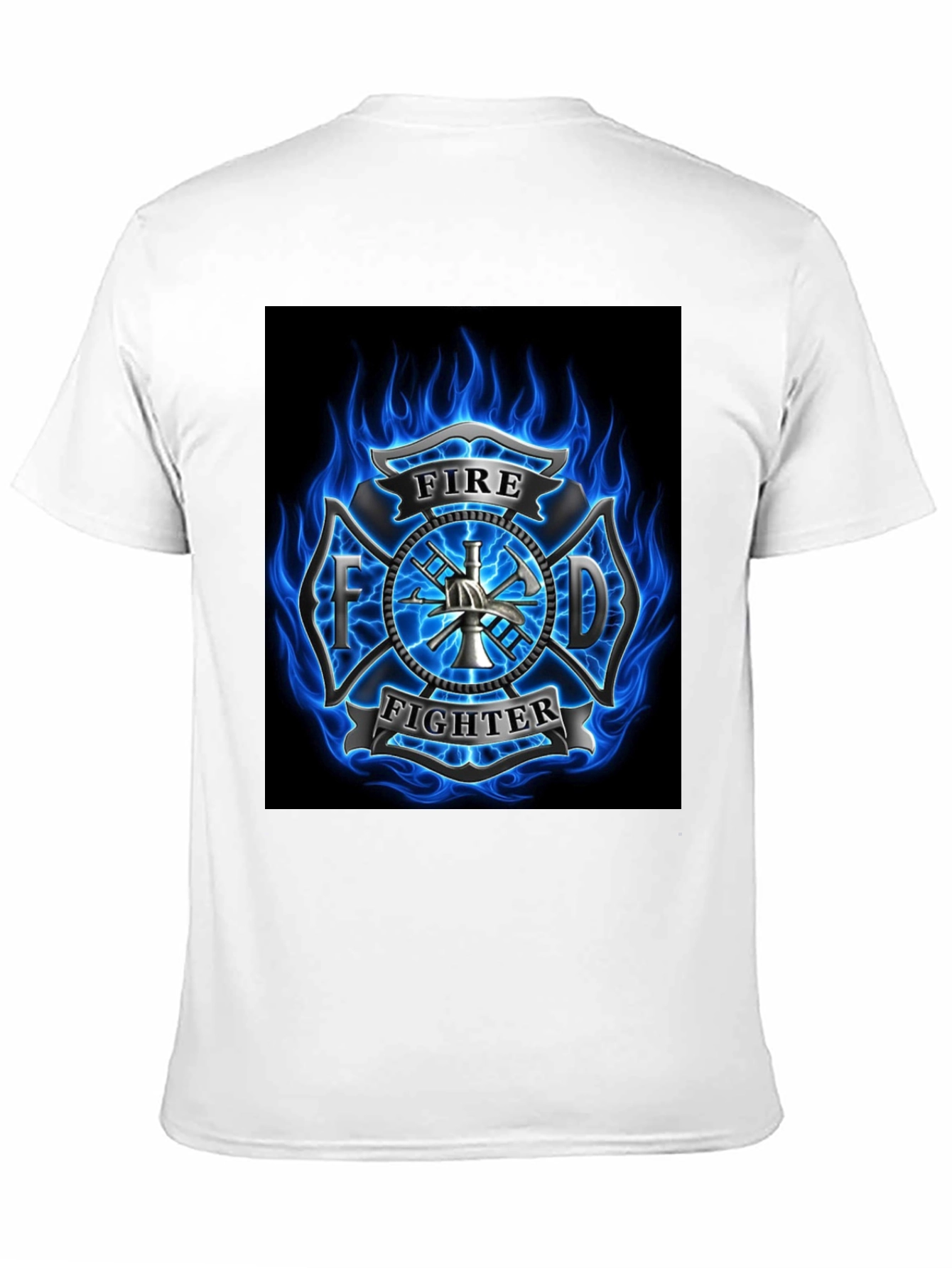 Firefighter Emblem Graphic Black T-Shirt