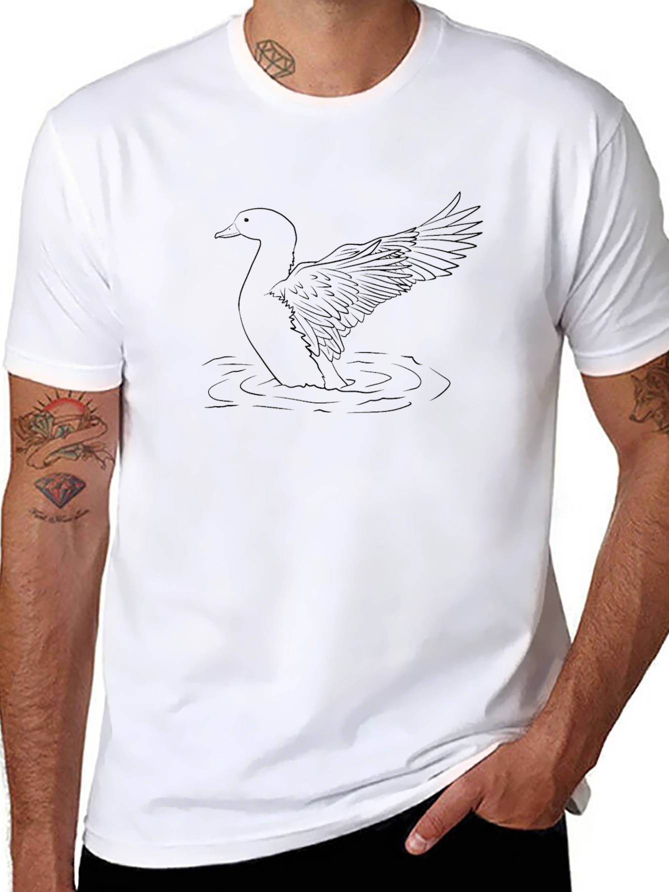 Duck Silhouette Black T-Shirt