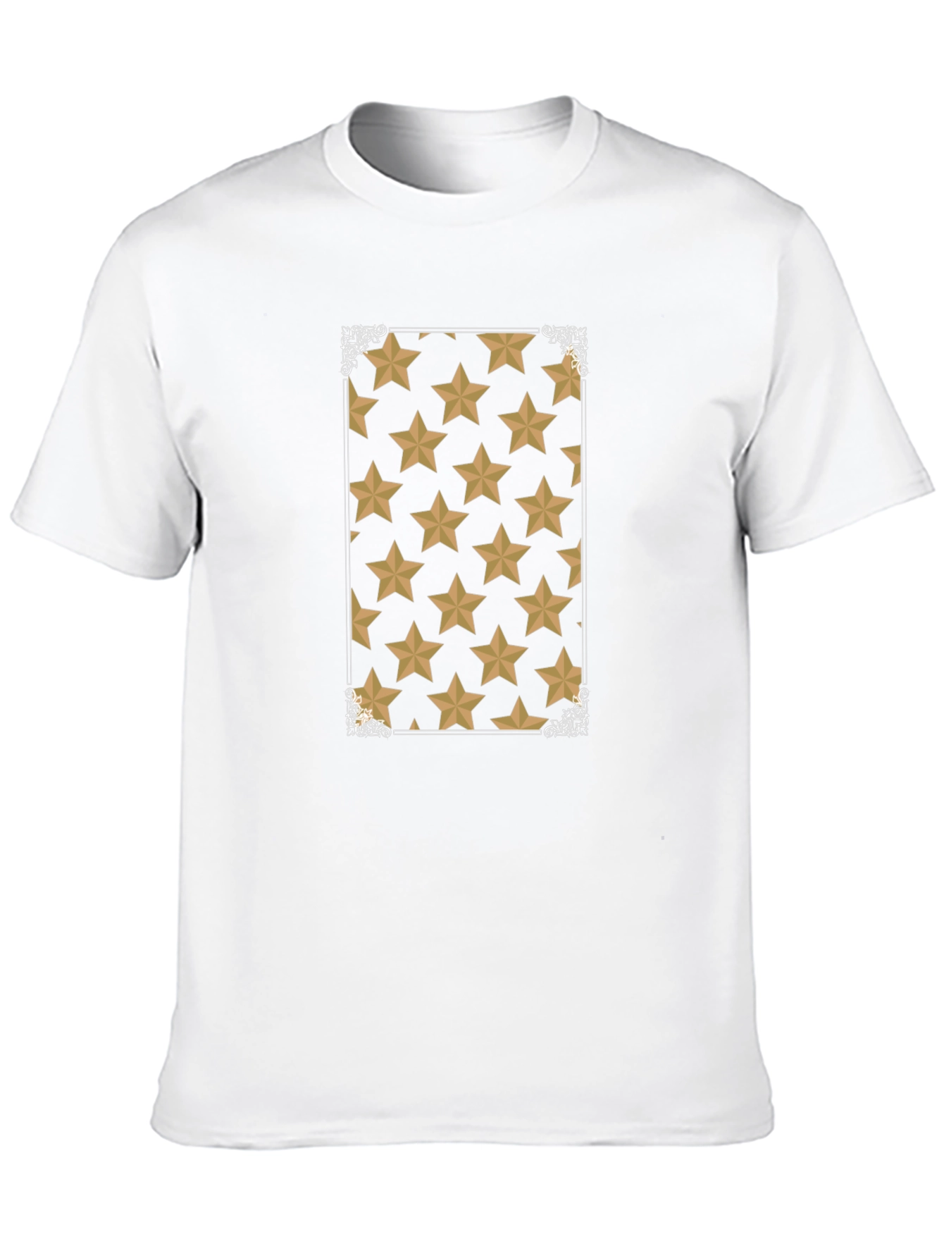 Star Pattern Black Tee