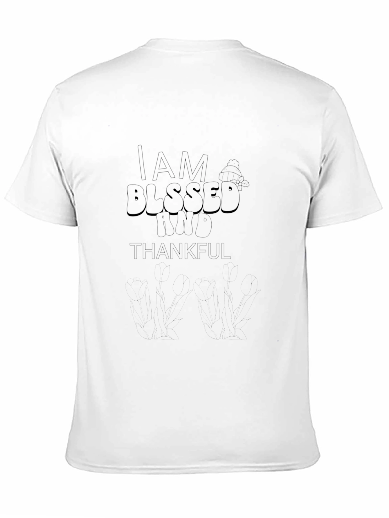 I AM Blessed T-Shirt - Soft Black Cotton Blend
