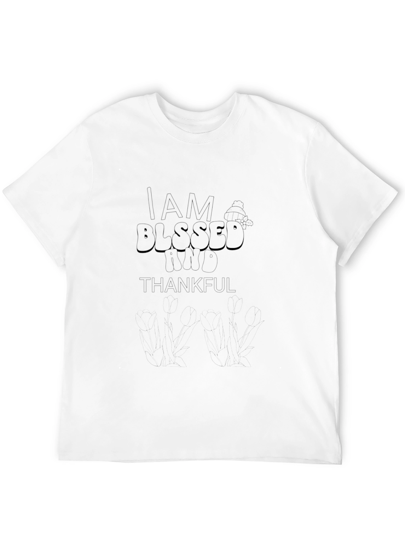 I AM Blessed T-Shirt - Soft Black Cotton Blend