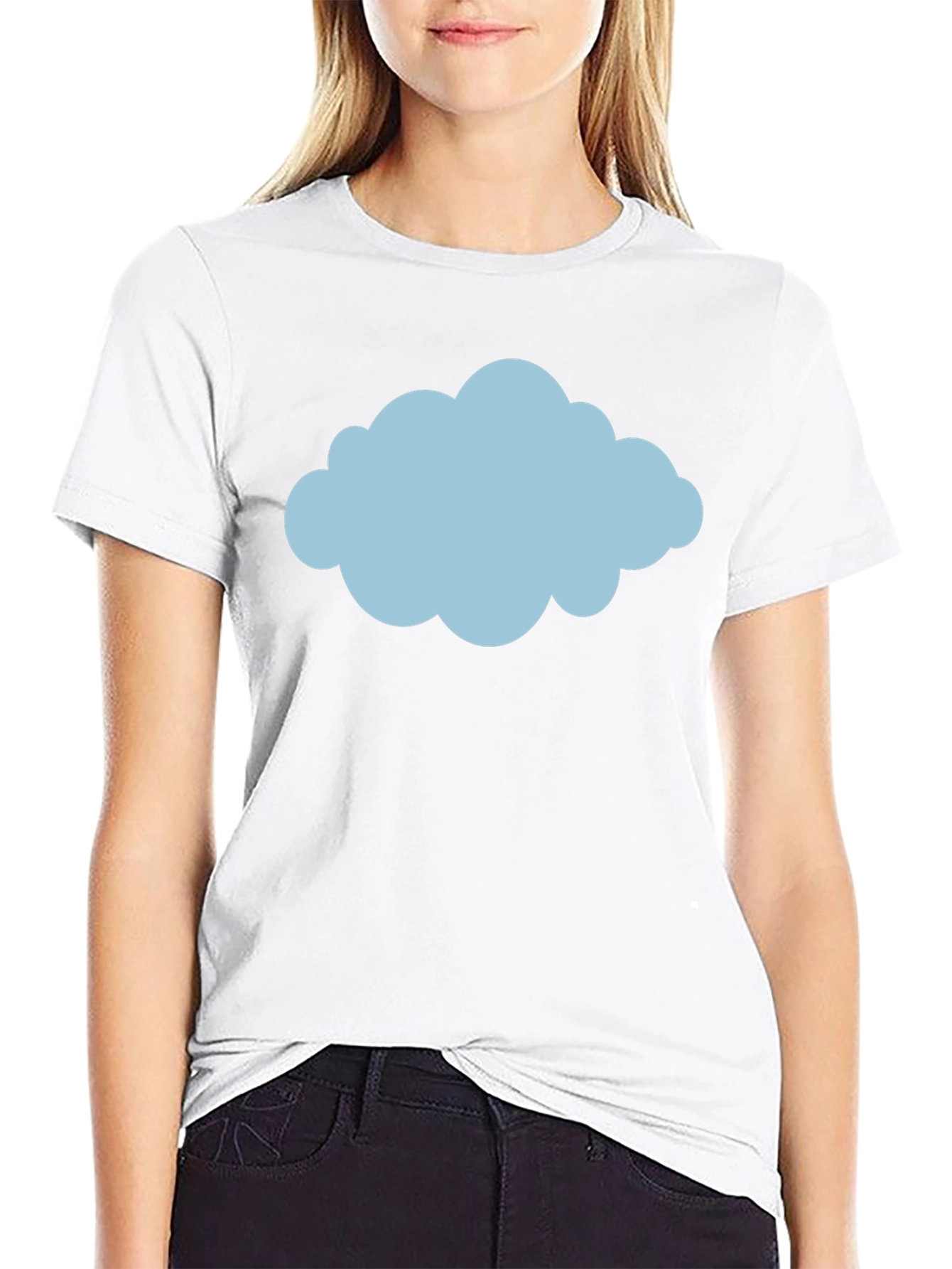 Cloud Graphic Tee - Weather Design Black T-Shirt