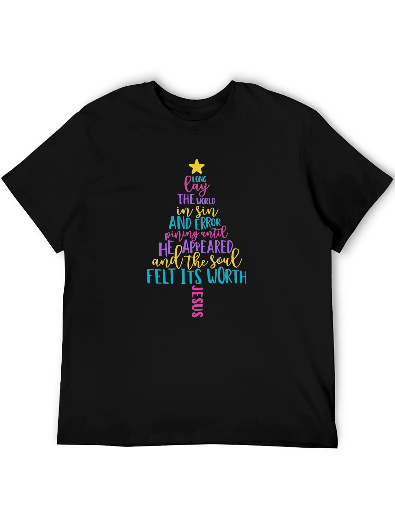 Christmas Tree Word Art T-Shirt