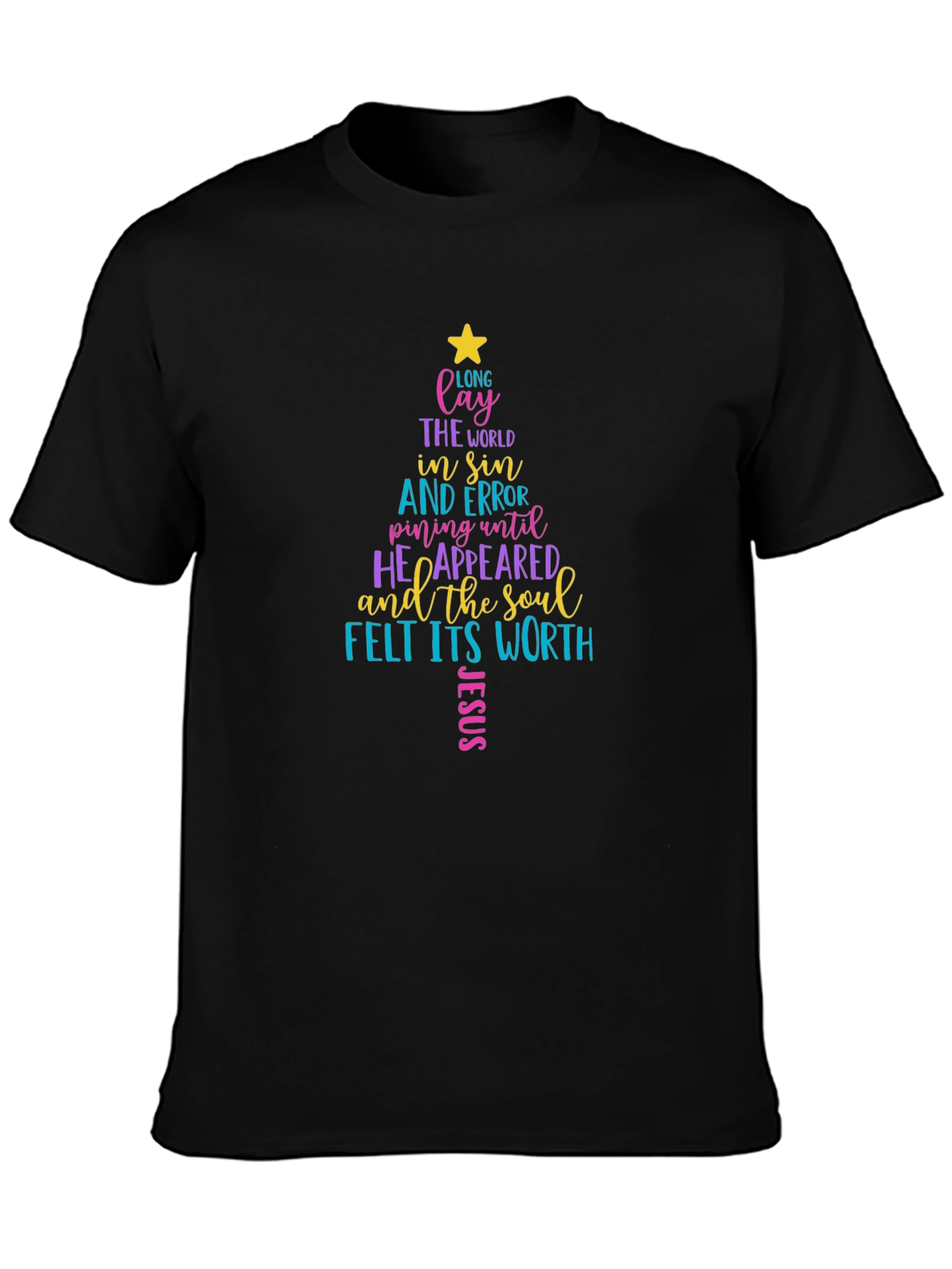 Christmas Tree Word Art T-Shirt