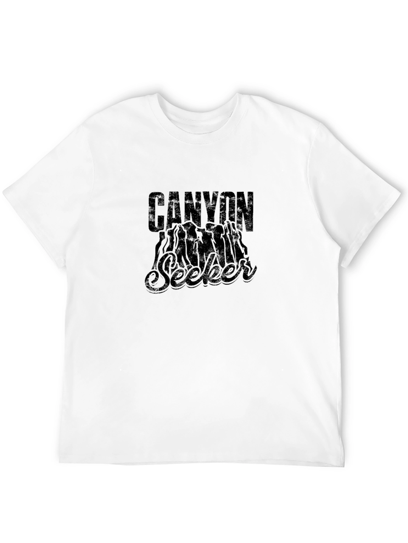 Canyon Seeker Graphic T-Shirt - Black Cotton Tee