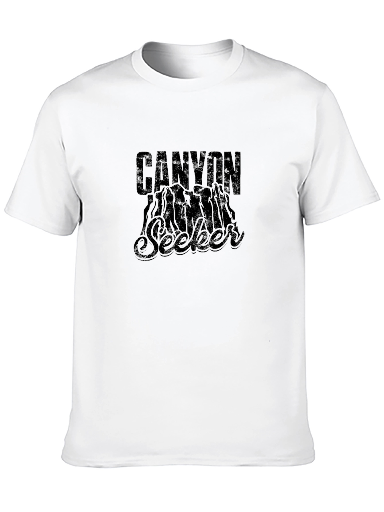 Canyon Seeker Graphic T-Shirt - Black Cotton Tee