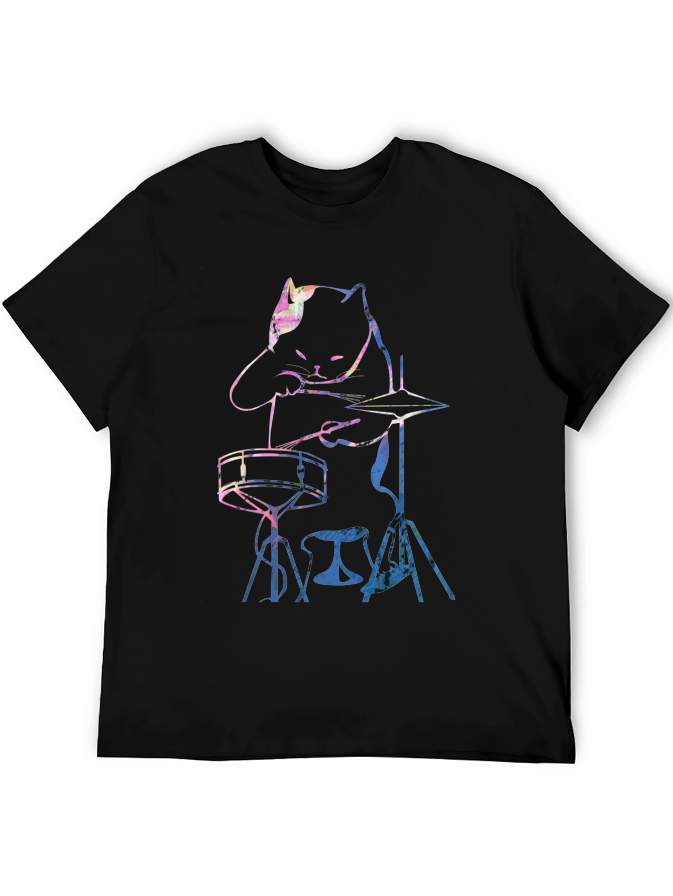 Cool Cat Drummer Graphic Tee