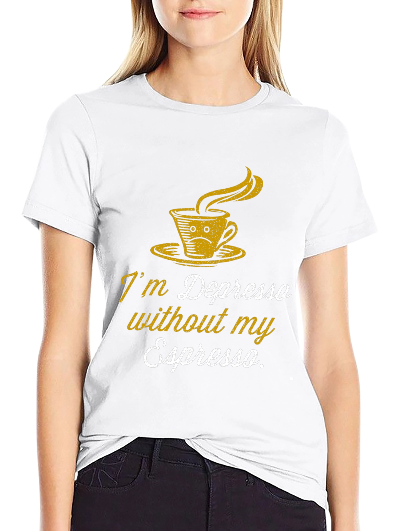 Depresso Espresso Graphic T-Shirt - Coffee Lover Tee
