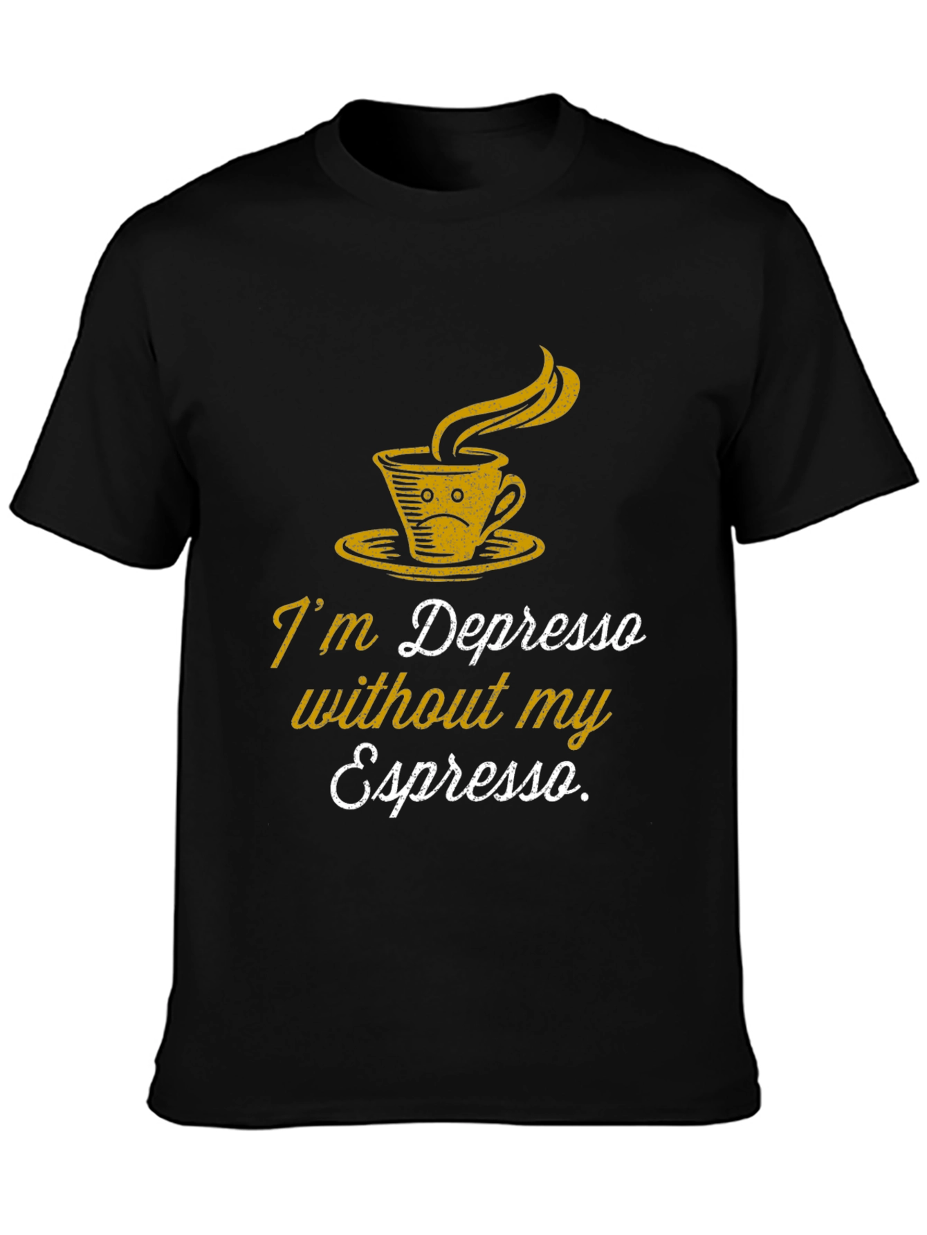 Depresso Espresso Graphic T-Shirt - Coffee Lover Tee