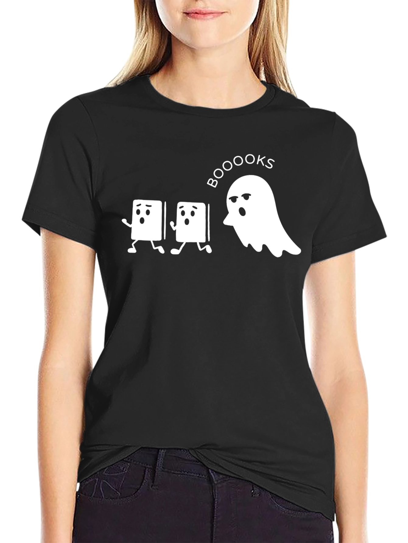 Booooks Halloween T-Shirt - Ghost Chasing Books