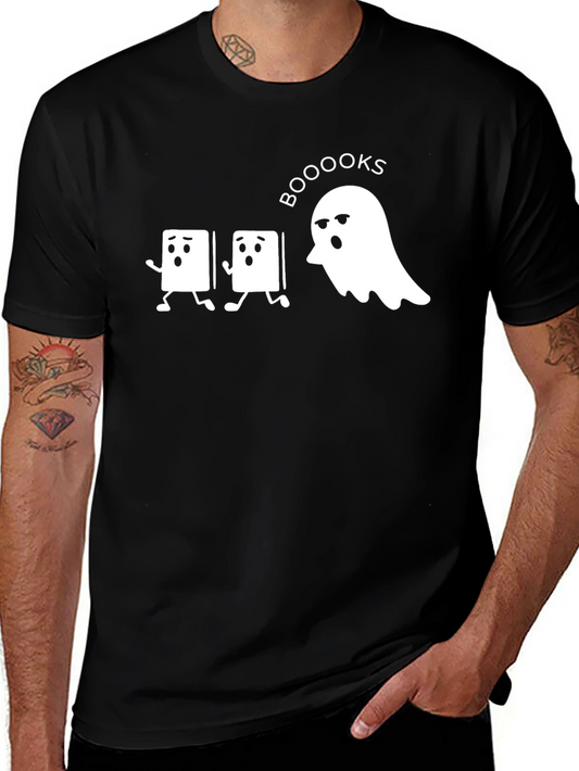 Booooks Halloween T-Shirt - Ghost Chasing Books