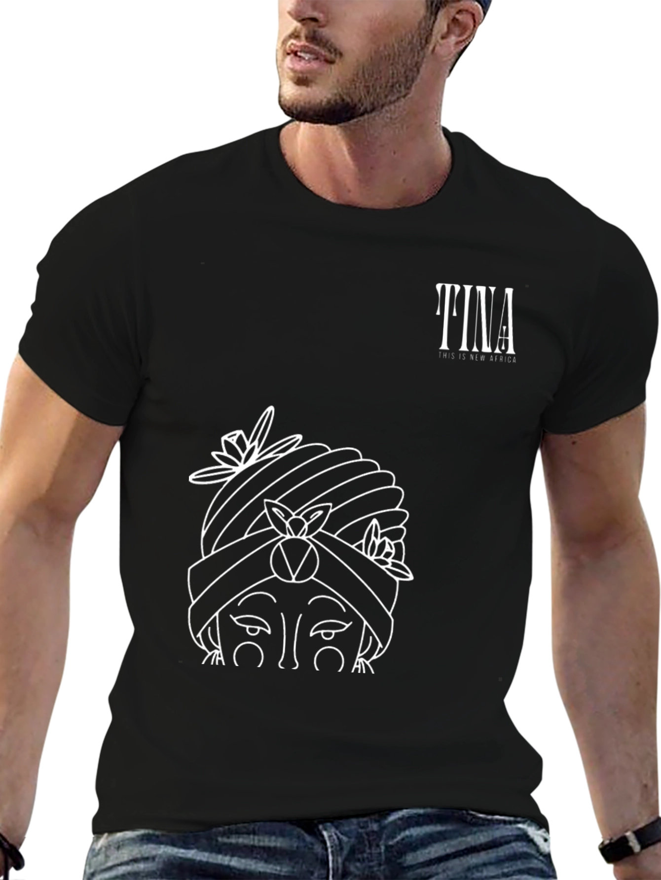 Tina This is New Africa Black Graphic Tee