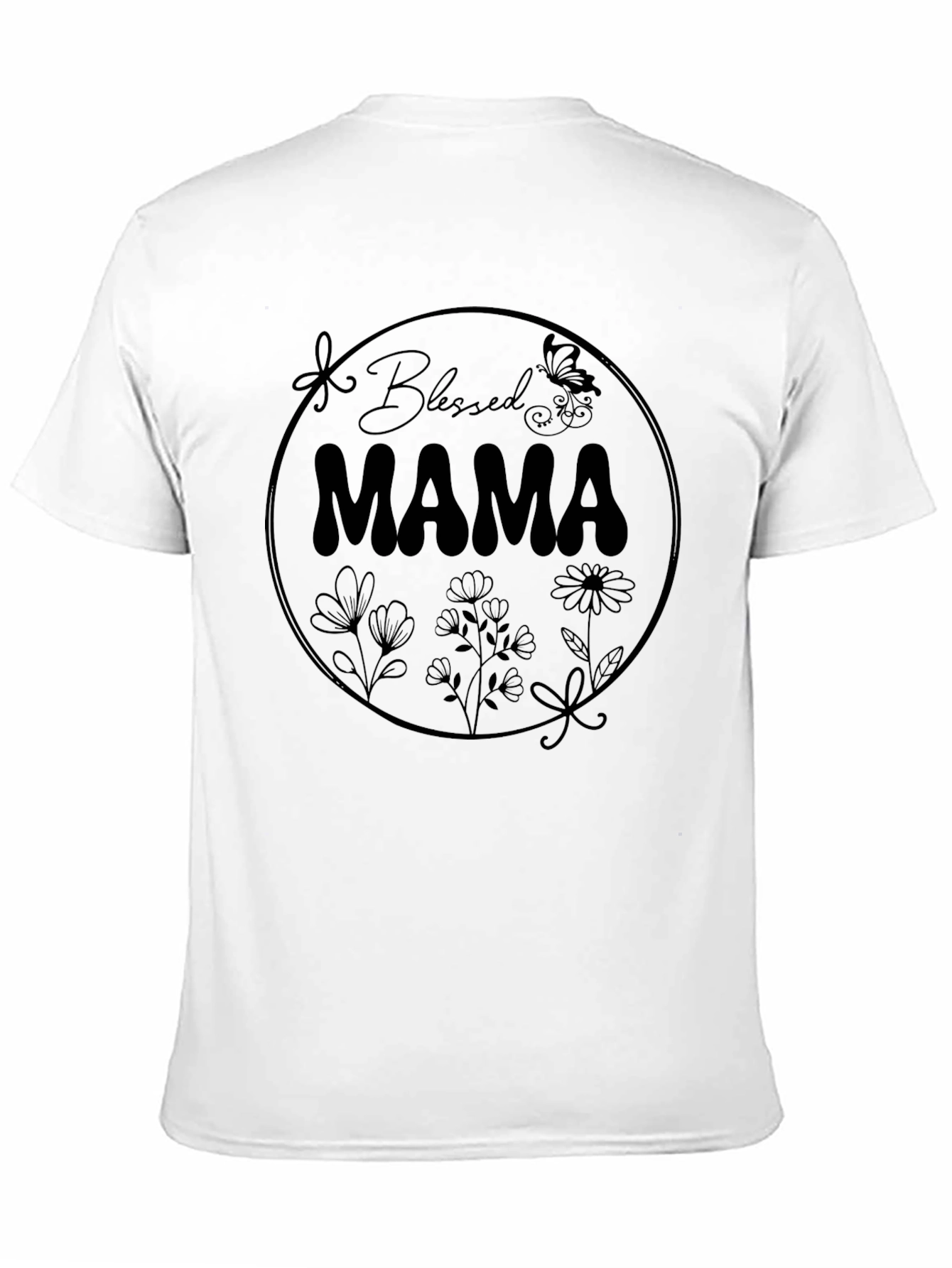 Blessed Mama Graphic T-Shirt - Black