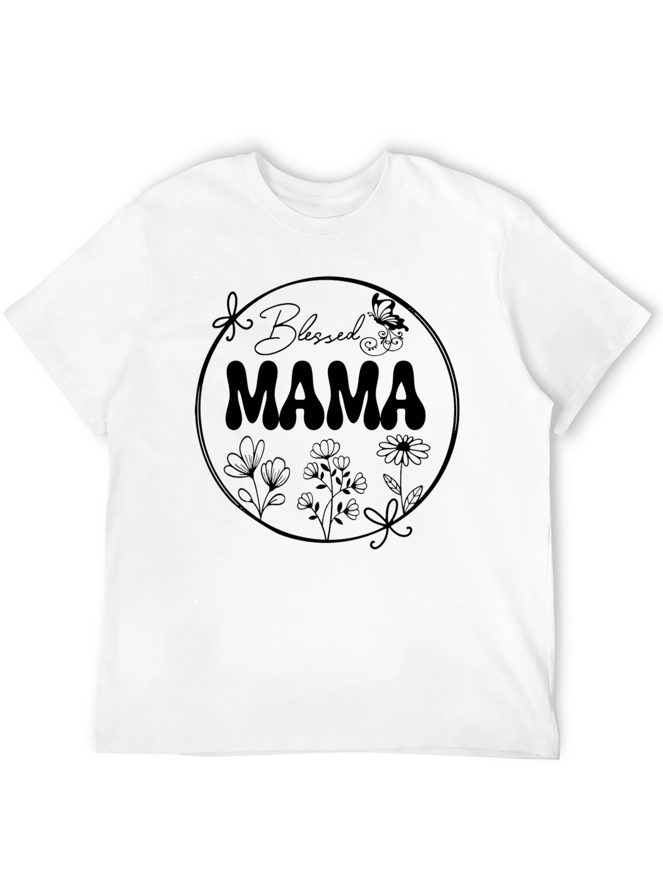 Blessed Mama Graphic T-Shirt - Black