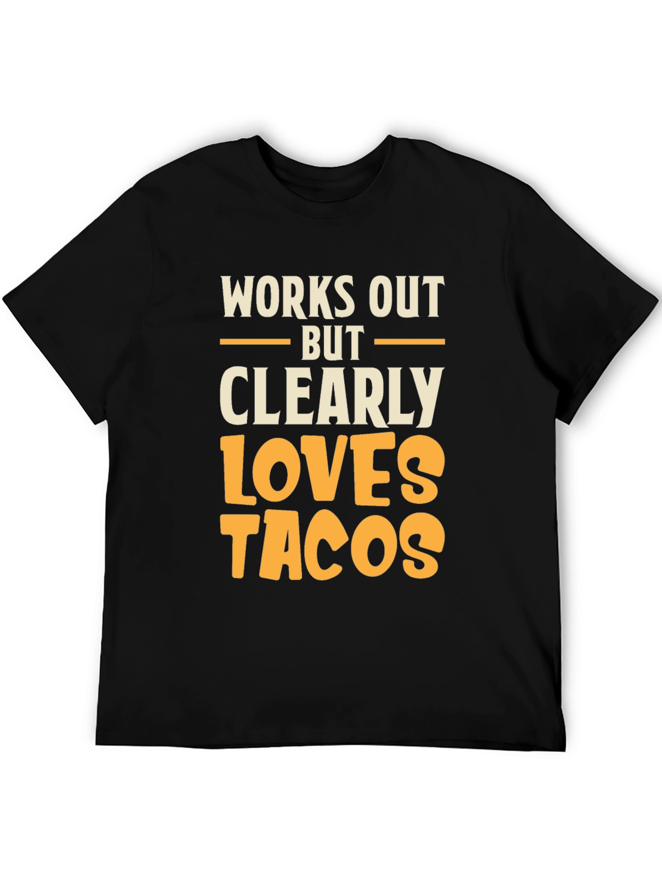 Works Out But Loves Tacos Graphic Tee