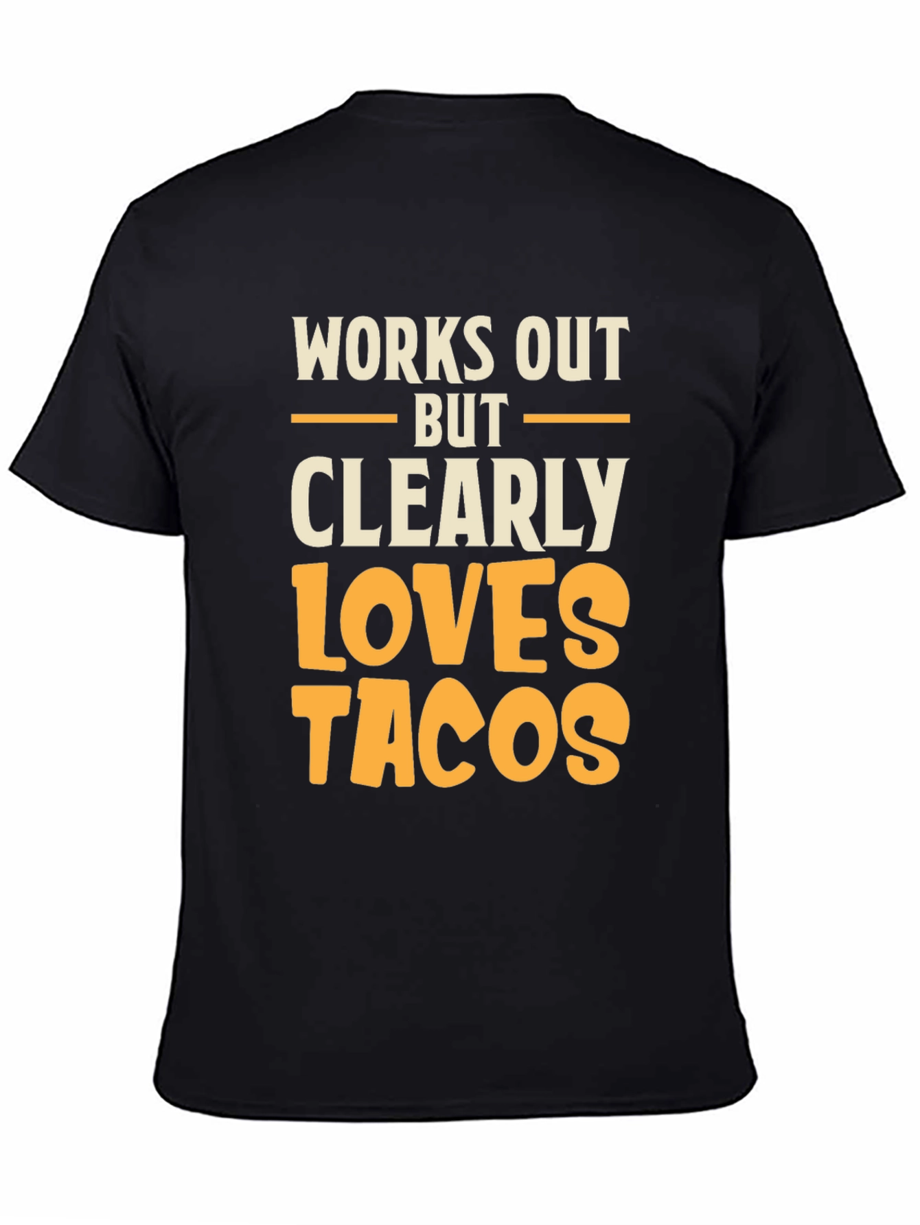 Works Out But Loves Tacos Graphic Tee