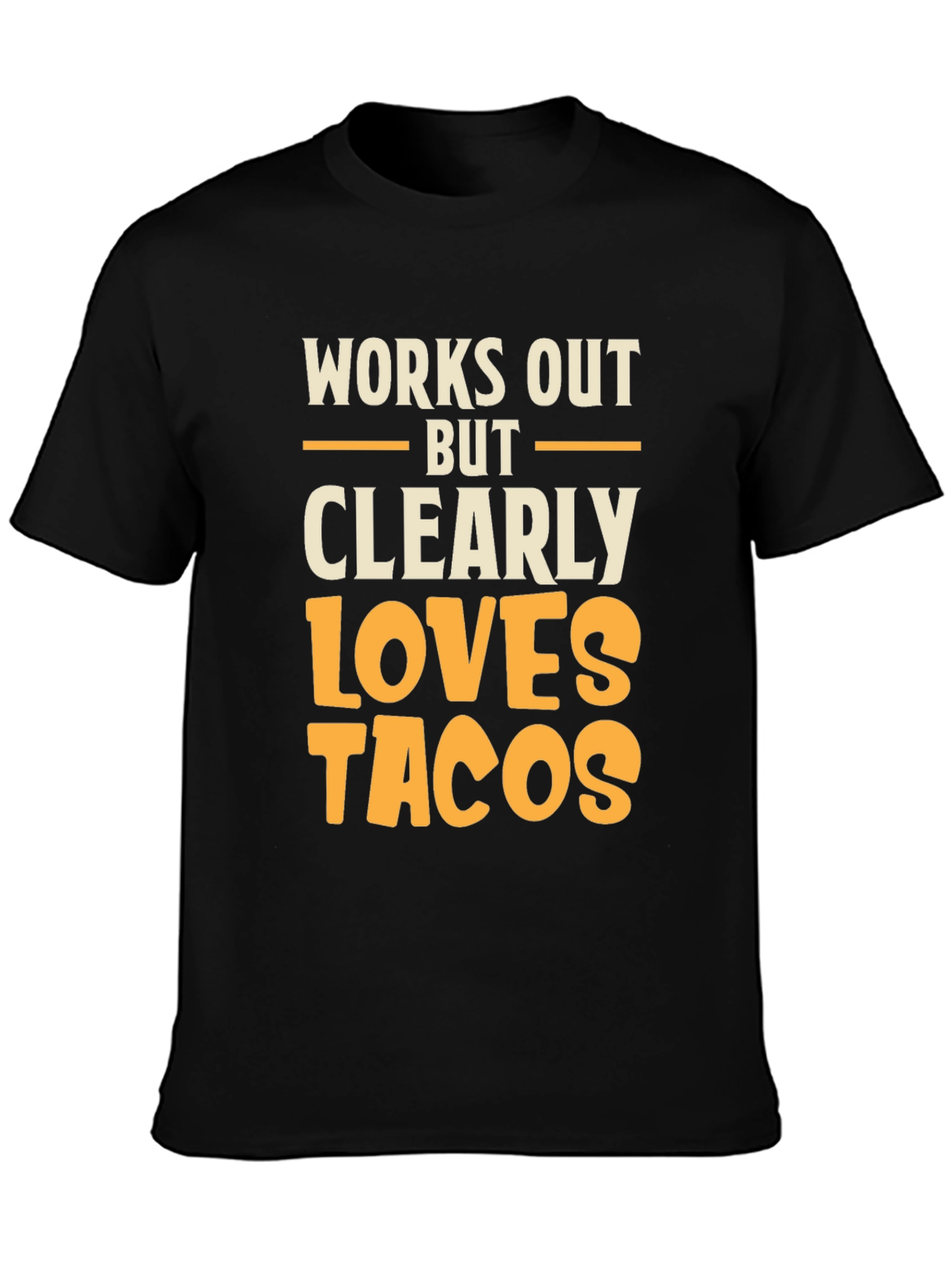Works Out But Loves Tacos Graphic Tee