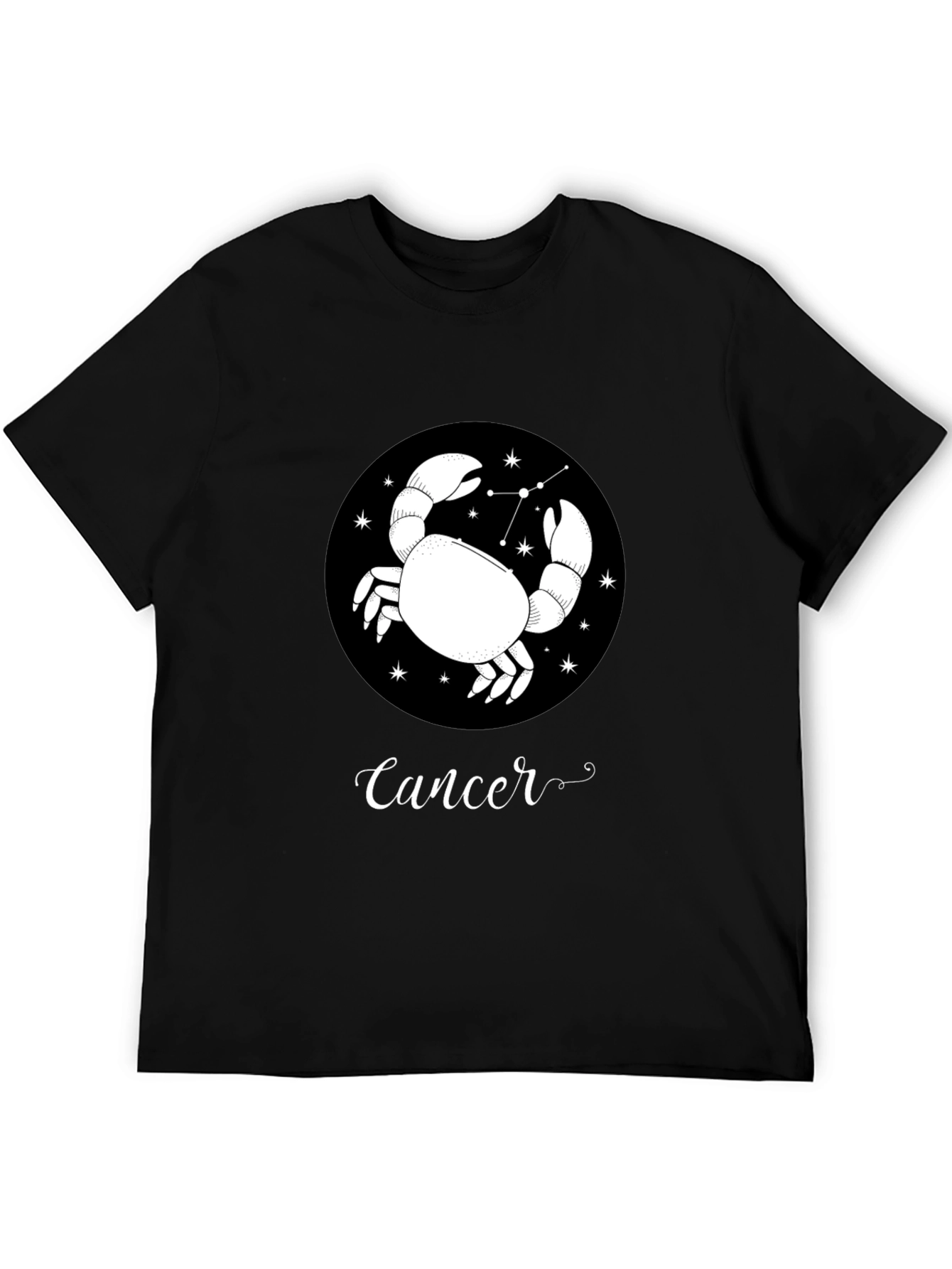 Cancer Zodiac T-Shirt - Black Astrology Tee