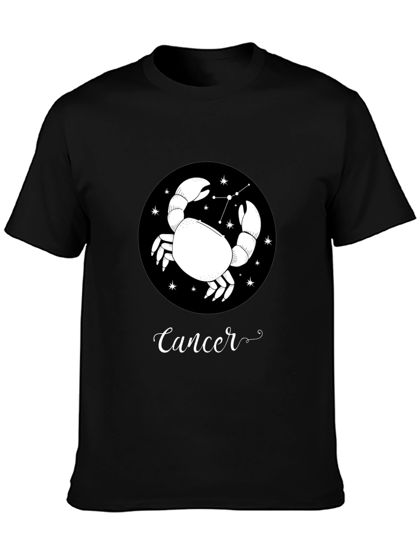 Cancer Zodiac T-Shirt - Black Astrology Tee